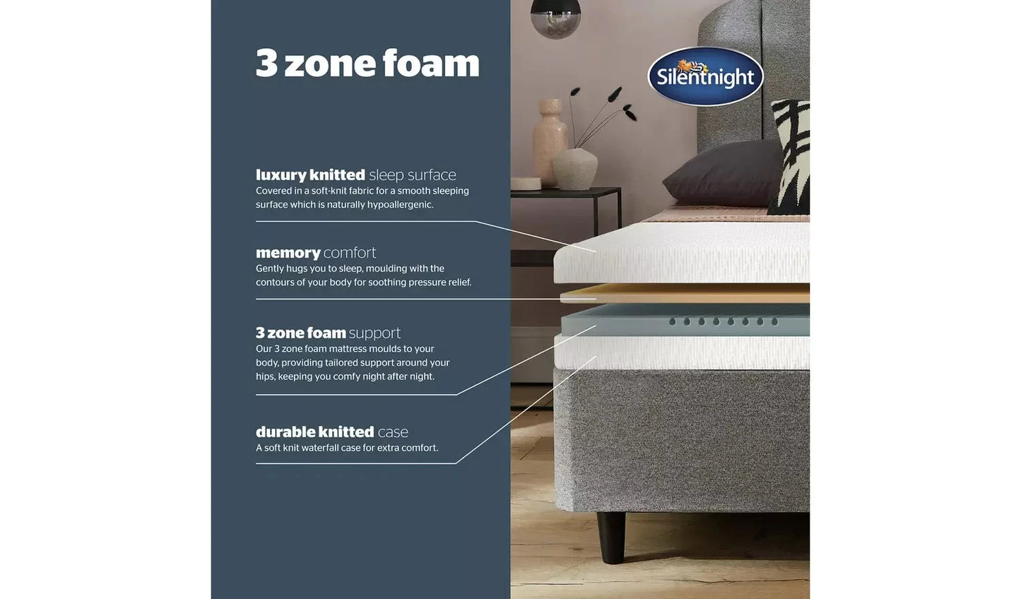 Silentnight Memory Foam Rolled Mattress - Double